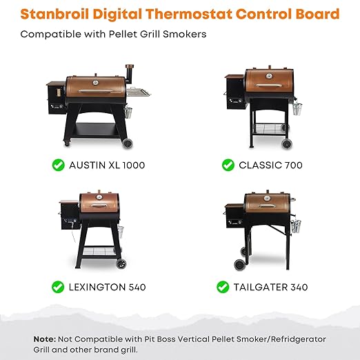 Stanbroil Control Board Replacement for Pit Boss Austin XL P7-1000/ Lexington P7-540/Classic P7-700/Tailgater P7-340, Upgraded Controller with Large LCD Display