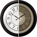 FOUNTAIN DESIGNS Galaxy 18 Inch Luminous Atomic Wall Clock with Night Light, Illuminated Wall Clock with Smart Sensor to Turn on/Off LED Light, Oil Rubbed Bronze Finish, Unique