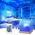 Growalleter Ocean Wave Projector Light, 16 Color Rechargeable Ocean Lamp, with Power Touch Control and Remote Control Luminorthe Cube Lamp, Bringing You Romance and Tranquility(Charge)