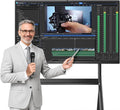 QIXZOCV 85" Smart Board, 4K UHD Interactive Board, 20-Point Touch, Android 13, 8GB & 128GB, Screen Sharing, Bluetooth/WiFi/HDMI, All-in-One Meeting & Education Solution (Wall Mount Included)