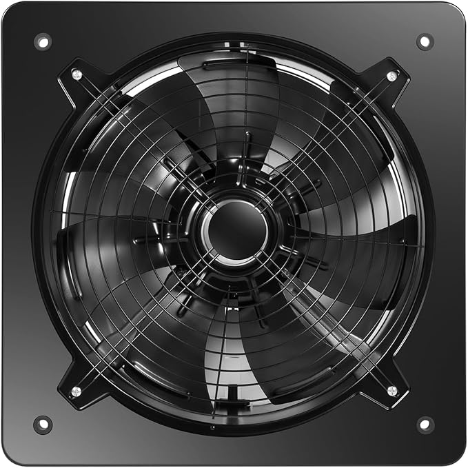 PureLinensliey 16 inch Industrial Fan, High Airflow Ventilation Exhaust Fan, Window Exhaust Wall Mounted Ventilation Basement Extractor Industrial Fan for Home Garage Office Commercial Use