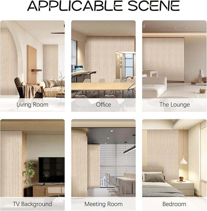 ARMURO Wood Slat Wall Panel - 2 PCS Slat Wall Paneling, Natural Oak Wood Veneer Sound Dampening Wall Panels - Wood Panels for Wall 12.6" W x 94.5" L