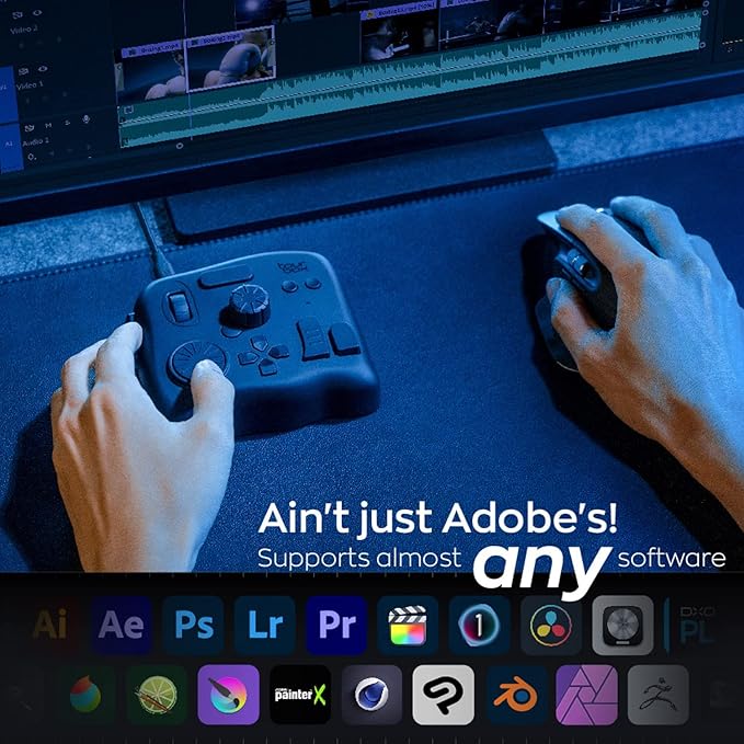 TourBox NEO - Customizable Editing Controller, Video Photo Color Grading Speed Editor, Mac/PC Intuitive Control Productivity for Adobe, Davinci and More, Programmable Keyboard Set with Cable and Bag