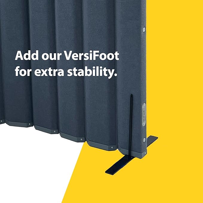 Versare VersiPanel Acoustical Partition Wall - Sound Panel Classroom Office Room Divider, Flexible Arrangement, Easy Roll-up Storage (Blue, 8' Wide x 48" Tall)