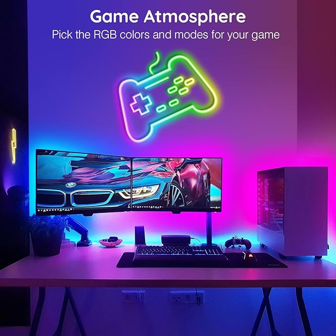 SINLEY Led Neon Rope Lights 200FT,Control with App/Remote,Flexible Led Rope Lights,Multiple Modes,IP68 Outdoor RGB Neon Lights Waterproof,Music Sync Gaming Led Strip Lights for Bedroom Indoor