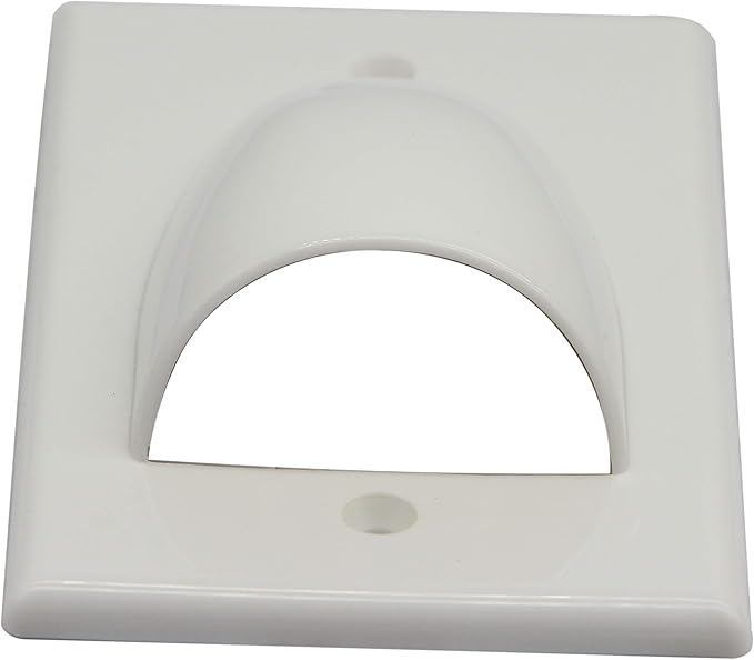 zdyCGTime Bulk Nose Faceplate Wall Plate for Cabling 1 Gang Cable Plate Internal Management Convex Audio Video Cable Pass Through Nose Plate White (2 Pack)