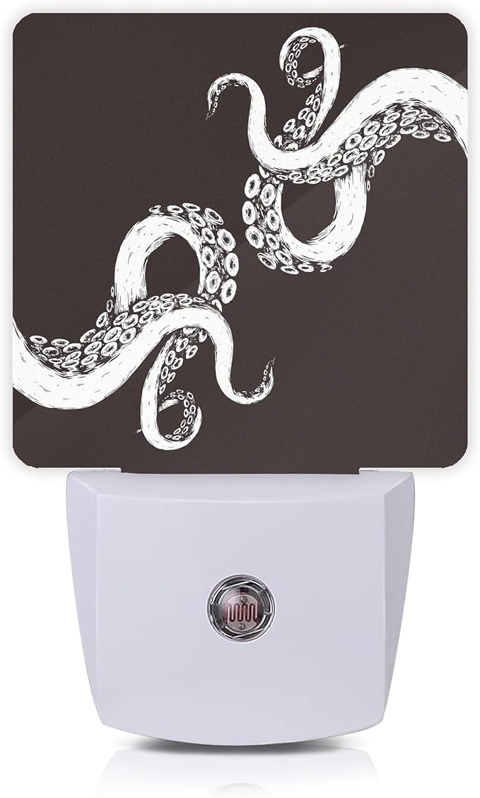 Smoaffly Octopus Night Light Plug-in LED Nightlights Auto Sensor Night Lamp Dusk-to-Dawn Lamp Home Decor for Nursery Children Girls Boys