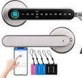 [Upgrade] Smart Lock,CATCHFACE Fingerprint Door Lock TTLock Smart Door Knob Smart Door Handle Digital Door Lock Fingerprint/Code/Card/Key-Ideal for Front Door Hotel Office Office
