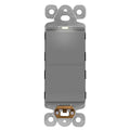 LIDER Minimalist Design Matte Finish Lighted Decorator Switch, Frameless Paddle Light Switch with Locator Light, Grounding Screw, 3-Way or Single Pole, 15A 120V, UL Listed, LS15-3W-GY, Gray