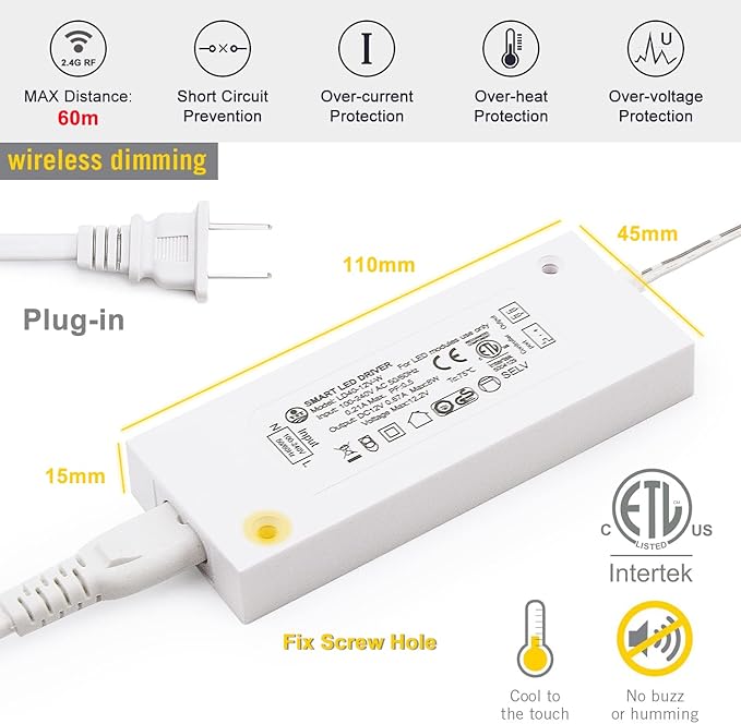 VST Under Cabinet Mini Panel Lighting 3PCS 3.94inch 12V 2.5W(Total 7.5W) with Wireless Dimmer Switch, Surface Mount Puck Light for Kitchen Van Truck Car Galley Downlight (Round White4000K)