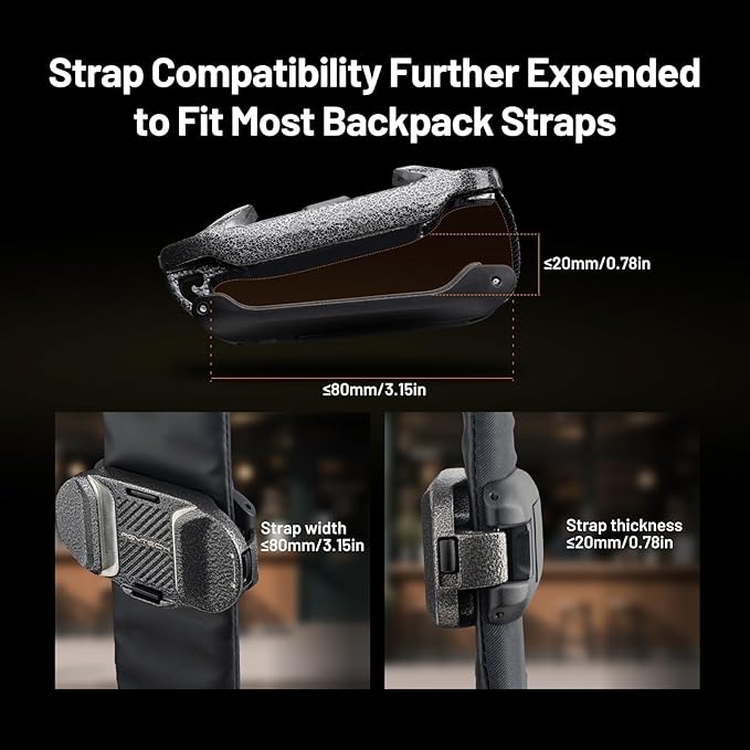 PGYTECH 2025 New Version Beetle Camera Clip V2(Only Clip), Quick Release Camera Backpack Clip for Sony/Nikon/Fuji/Action Cameras, Arca-Swiss Compatible, Instant Mounting & Hands-Free Shooting