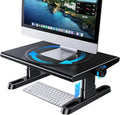 NIFBANG Monitor Stand Riser for Desk,360°Rotation Freely Height Adjustable by Knob,4.4-5.8 Inches,Ergonomic Monitor Stand Mount, Desktop Monitor Stand Riser for Computer,Laptop,Printer,Tv,Black