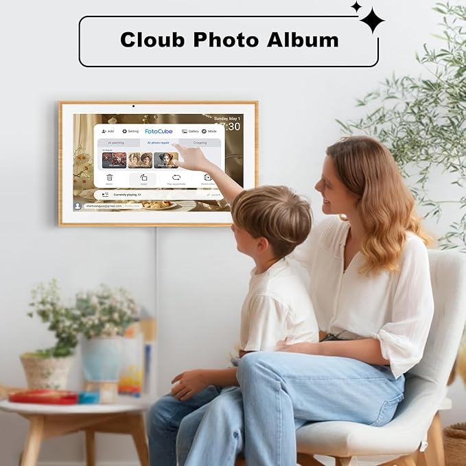 Digital Calendar, 15.6 Inch Wall Planner Electronic Calendar&Chore Chart,1080P Full HD Interactive Touchscreen Smart Touchscreen Interactive Display for Family Schedules – Wall Mount Included, Great for Organizing Your 2026 Teak