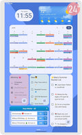 Viewzio 24 Inch Digital Planner Wall Planner Touch Screen Chore Chart Syncs All Android Tablet Apps To Do List Notepad Electronic Smart Calendar Digital for Family Meal Planner Support Via App Store Wall Mount White (24 Inch)