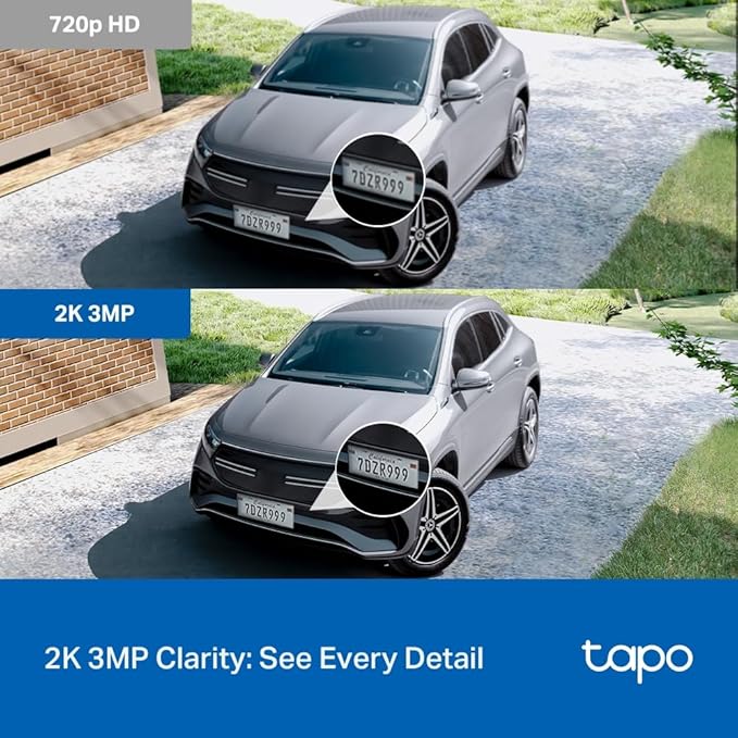 Tapo 2K Indoor/Outdoor Pan/Tilt Wired Security Camera - Baby Monitoring, Person & Baby Cry Detection, 360° Motion Tracking, Color Night Vision, Subscription-Free Local Storage or Optional Cloud, C217