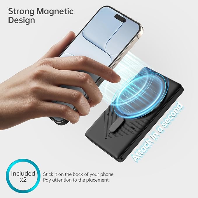 Vlog Selfie Monitor Screen for iPhone 16 and Below, Young Master Magnetic Touchscreen Monitor, 4K 60fps, Audio Sync, 4in Back Camera Monitor for Youtube Tiktok Video Recording, Compatible with Android