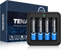 TENAVOLTS 1.5V Lithium Rechargeable AA Batteries, AA Battery for Xbox Controller, AA Rechargeable Batteries for Blink Camera with USB Cable Type C Port, 1.8 Hour Fast Charging, 4 Count with Charger