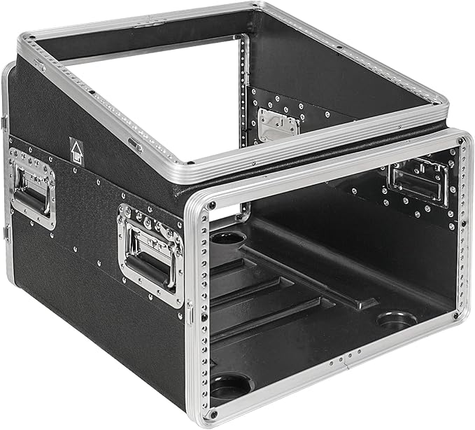 Sound Town Lightweight and Compact 6U ATA ABS Rack Case, with Slant Mixer Top, 21" Depth, 10U Top and 6U Side Spaces (STMR-A10X6U)