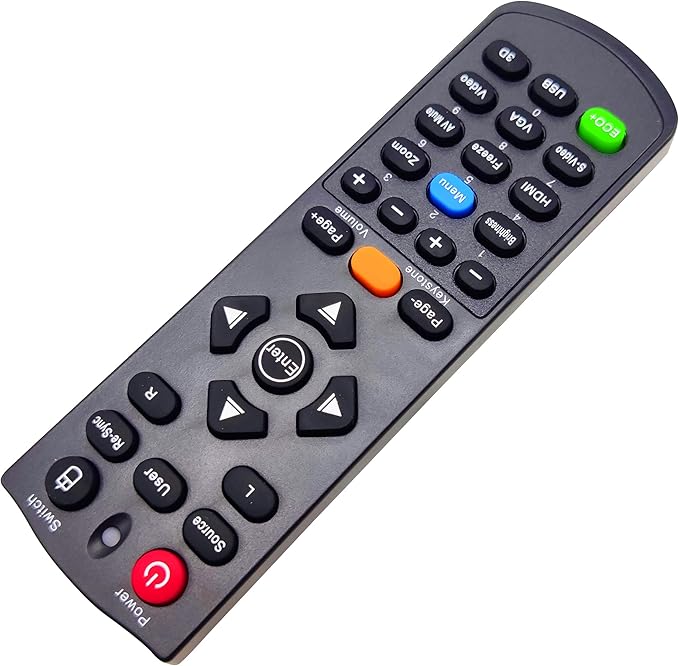 INTECHING BR-5047L Projector Remote Control for Optoma DH1011, EH300, HD131X, HD131Xe, HD131Xw, HD25, HD2500, HD25e, HD25-LV, HD25-LV-WHD, HD30, HD30B