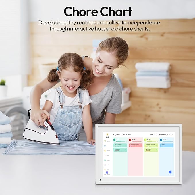 BOCT 10.1'' Digital Calendar Wall - 32GB Memory Touch Screen Chore Chart Smart Calendar,Digital Planner,Auto-Sync,APP Control,Interactive Family Schedules, Gift for Mother