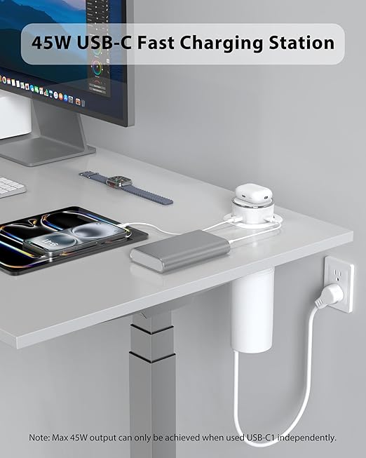 Motorized Pop Up Outlet,2 PD 45W USB C Charging Station, 3.15 in Hole Desktop Power Grommet Electrical Power Outlets Insert in 4AC 4 USB Ports 15W Wireless Charger for Kitchen Countertop