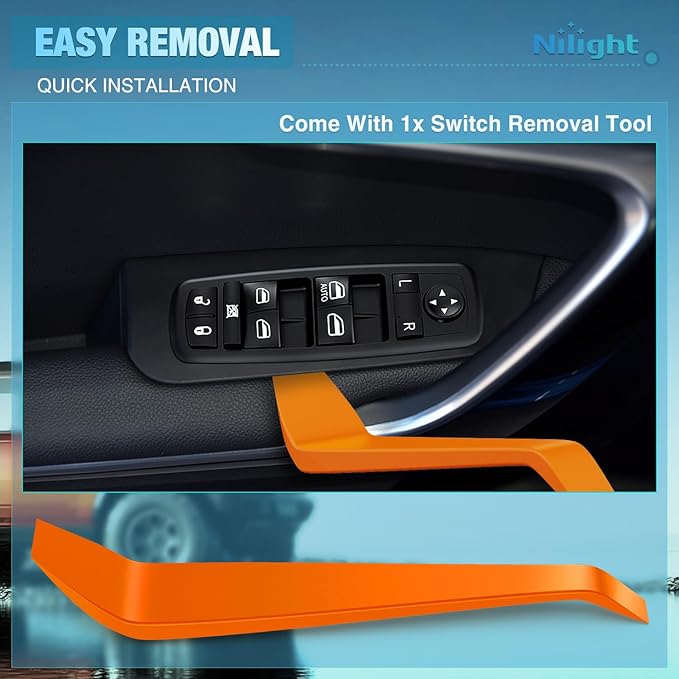Nilight Power Master Window Switch Compatible with 2008 2009 2010 2011 2012 Jeep Liberty 2008-2012 Dodge Nitro 2009-2010 Dodge Journey Replacement Control Button Windows Switches
