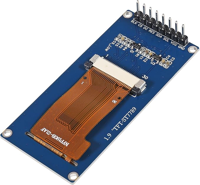 XIITIA 2pcs 1.9" SPI TFT LCD Display Module 170x320 RGB LCD Screen 3.3V ST7789 Drive SPI Interface 8pin Full Color for Arduino DIY