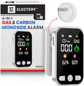 4‑in‑1 Upgraded Natural Gas Leak Detector & Carbon Monoxide Detectors Plug‑in with Dual Sensor, LCD Display Alarms, Temperature & Humidity Monitor for Home & RV