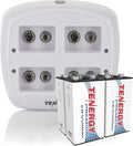 Tenergy TN136 4 Bay 9V Smart Charger with 4 Pieces Tenergy Premium 9V NiMH Rechargeable Batteries