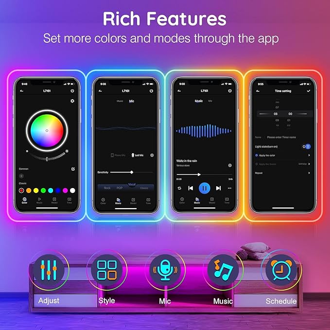 SINLEY Led Neon Rope Lights,Control with App/Remote,Flexible Led Rope Lights,Multiple Modes,IP68 Outdoor RGB Neon Lights Waterproof,Music (20FT)