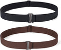 JASGOOD Women No Show Stretch Belt Elastic Web Strap Belt with Flat Buckle for Jeans Pants Dresses