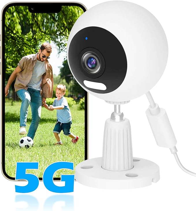 GUOANVISION 5G Cameras for Home Security,3MP Outdoor Indoor Security Camera for Baby/Elder/Dog/Pet/Nanny, WiFi Baby Monitor, 3 Alarm Modes, 3 Night Vision, IP66 Waterproof, 24/7 SD Recording/Cloud