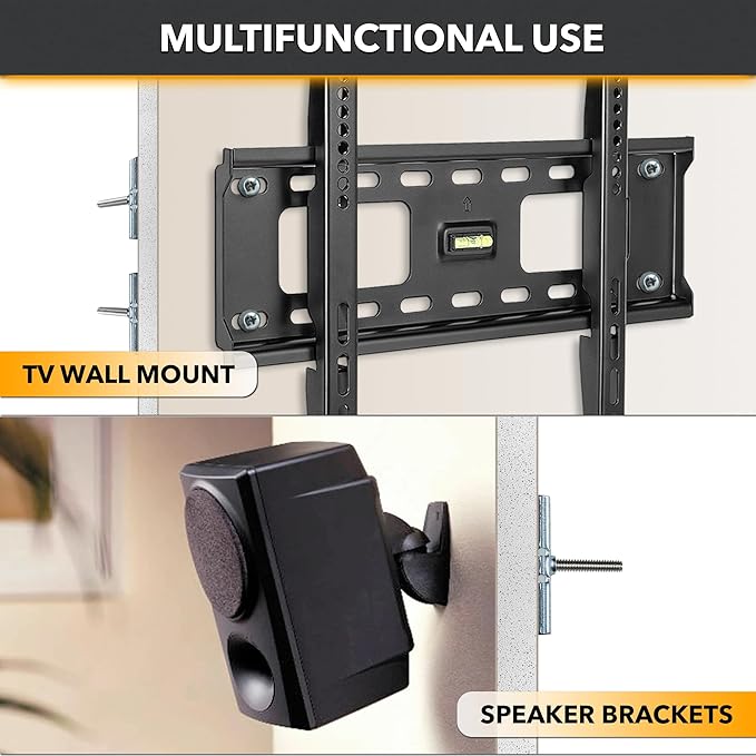 CondoMounts EDA1452 Universal Wall Mounting Anchors | Steel | NO Stud | Metal | TV Mount Metal | Holds 90lbs | Includes 50 Elephant Anchor Set & 1 Titanium Drill Bit