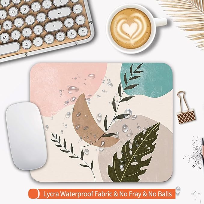 Armanza Square Mouse Pad Abstract Art, Personalized Premium-Textured Custom Mouse Mat Design, Washable Mousepad Cloth, Non-Slip Rubber Base Computer Mouse Pads for Wireless Mouse