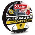 XFasten Wire Harness Tape, 3/4-Inch x 90 Feet, High Temp Wiring Loom Harness, Self-Adhesive Felt Cloth Electrical Tape for Automotive Engines, Noise Dampening, and Cable Protection