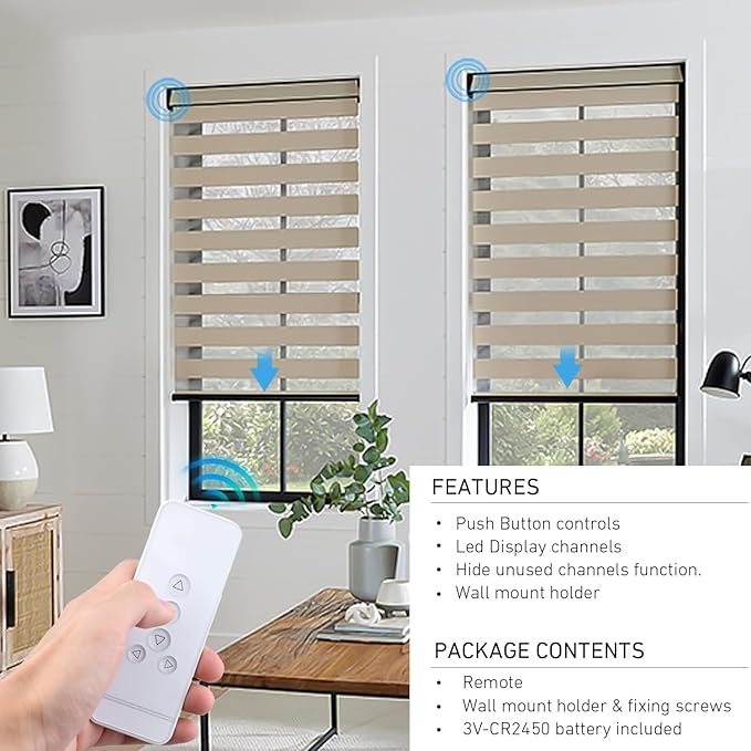 Replacement Remote for Roller Blinds - 5-Channel Compatible with Rollerhouses ERB22/ERB25/EY1612/EY2512 Motors - NOT Universal (Verify Your Original Controller Before Purchase)