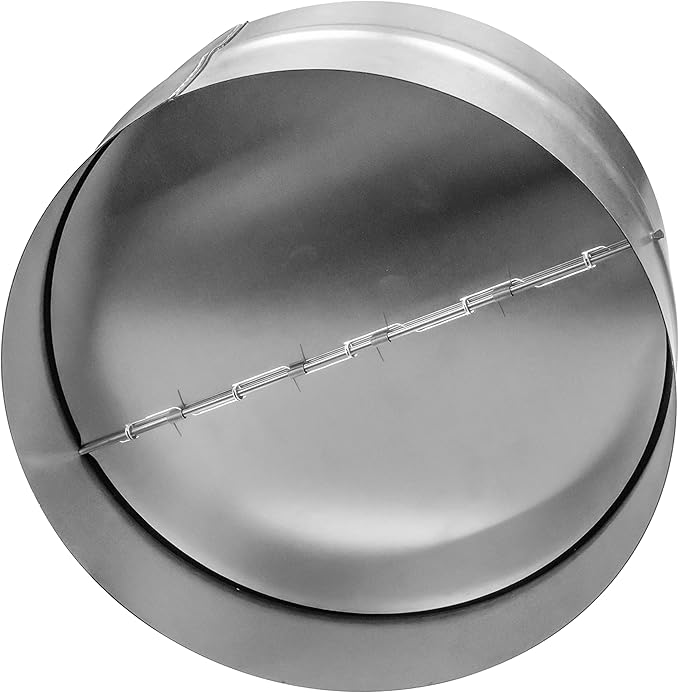 Draft Blocker 10'' Inch - Backdraft Damper - Draft Stopper - Backflow Preventer - Inline Fan Vent Deflector - One-Way Airflow Ducting - Dryer Duct Connector with Backdraught Flap