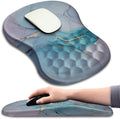 KUOSGM Mouse Pad Wrist Support, Ergonomic Mouse Pad with Massage Dot, Comfortable Computer Mouse Pad for Laptop, Wrist Rest Pain Relief Mousepad with Non-Slip PU Base for Office & Home, 12 x 8 in