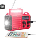 Weather Radio NOAA Alert with Battery Backup 18500mWh, Portable AM FM Shortwave Radio Solar Hand Crank, Flashlight Cellphone Charger, SOS Alarm, Compass, Headphone Jack for Home Outdoor Emergency