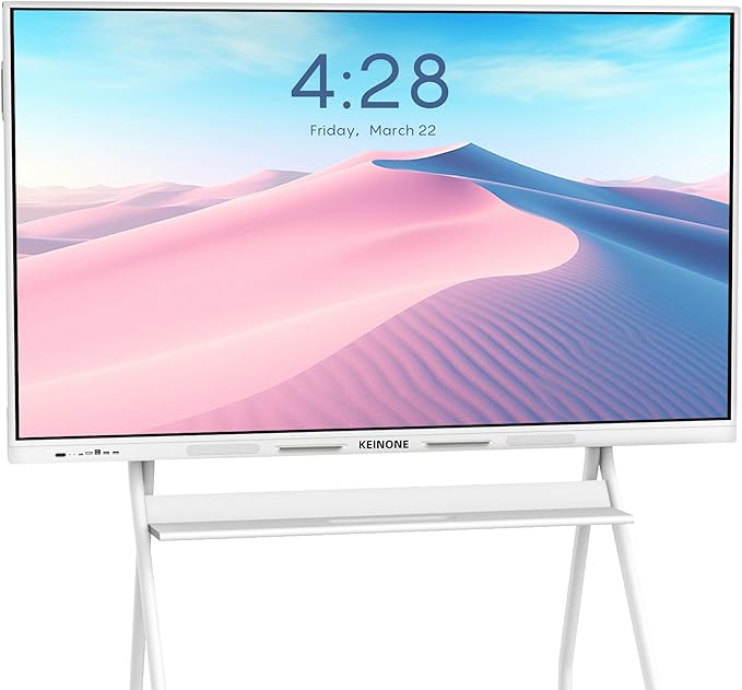 KEINONE Smart Board for Classroom, 75" 8+128 GB Interactive Smartboard Built-in Android OS & Open App Ecosystem - 4K Touchscreen Electronic Digital Whiteboard for Home Office School Studio Display