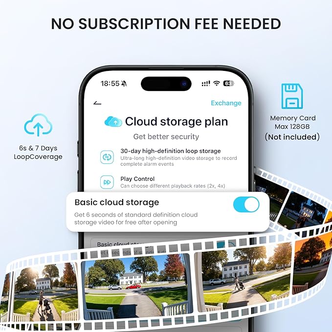 ieGeek 2K Wireless Doorbell Camera No Subscription with 145° Adjustable Angle Mount, Smart Video Doorbell with Chime, Motion Detection, 2-Way Talk Voice Changer, Works with Alexa, Only 2.4Ghz WiFi