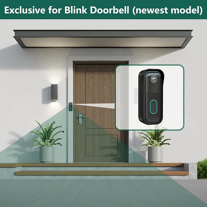 All-new Blink Doorbell Mount,Compatible with Blink Video Doorbell Camera(2nd Gen),No drilling Blink Mount Bracket,Easy to Install for Blink Doorbell Security System(Blink Doorbell Not Included),Black