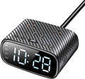 Sussex Alarm Clock with 2 USB-C, 2 USB-A Chargers Power Strip 2 Outlets - Screen LED Dimmable Digital Clock with Snooze Function - Dual Alarm for Bedside Nightstand