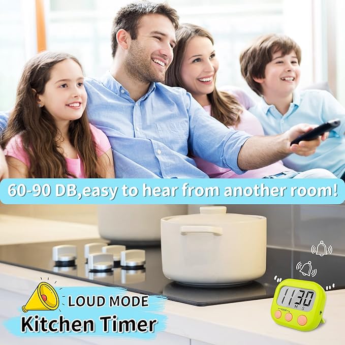 Classroom Timers for Teachers Kids Large Magnetic Digital Timer Teacher Supplies 6 Pack-Blue Green
