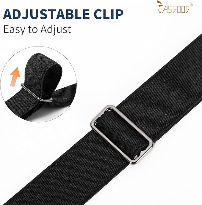 JASGOOD Women No Show Stretch Belt Elastic Web Strap Belt with Flat Buckle for Jeans Pants Dresses