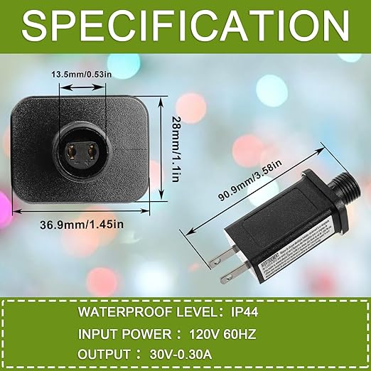 SIGANDG 30V 9W LED Transformer Replacement Class 2 Power Supply for Christmas String Light Inflatable Decorations LED Controller IP44 Waterproof Low Voltage