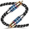 TODN 75-Ohm Coaxial Digital Audio Cable Audiophile 24K Gold-Plated RCA Male Connector SPDIF Coax Cable with OCC-Core, Dual Shielded for Subs/TVs/Apms (4.9ft /1.5m)