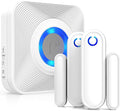 Fosmon WaveLink Wireless Door Chime with 500 Feet Range, 58 Tunes, 5 Volume Levels & LED Indicators for Home/Business/Office (1 Receiver + 2 Sensors)