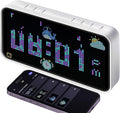Dekala PixelRise Smart Alarm Clock for Bedroom,Pixel Art LED Dot Matrix Display, Weather Temperature Animation, Loud Dual Alarm for Heavy Sleeper, Sleep White Noise, WiFi Weather & Time Sync, App