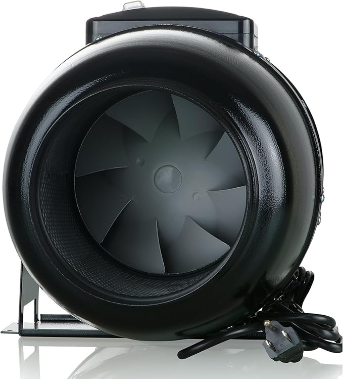 VENTS-US TT Silent M 200 – 8" Inline Duct Fan Includes Double-speed Switch with thermal overload protection – UV Resistant, Quiet Operation, Up to 473 CFM